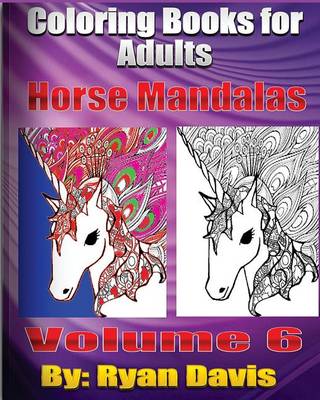 Book cover for Coloring Books for Adults: Horse Mandalas