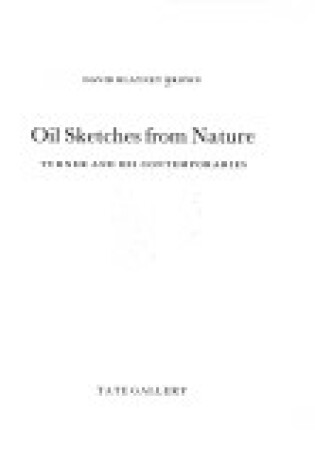 Cover of Oil Sketches from Nature