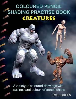 Book cover for Coloured Pencil Shading Practise Book - Creatures