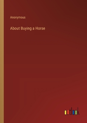 Book cover for About Buying a Horse