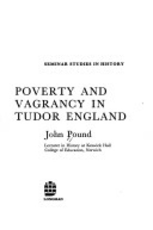 Cover of Poverty and Vagrancy in Tudor England