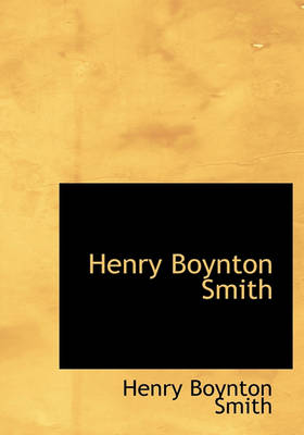 Book cover for Henry Boynton Smith