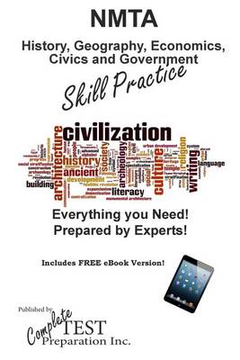 Book cover for NMTA History, Geography, Economics, Civics and Government Skill Practice