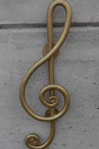 Cover of Elegant Gold Treble Clef Music Journal