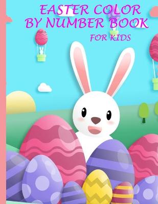 Book cover for easter color by number book for kids