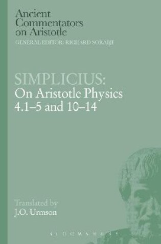 Cover of Simplicius: On Aristotle Physics 4.1-5 and 10-14