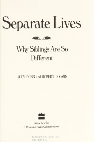 Cover of Separate Lives