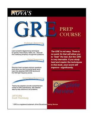 Book cover for GRE Prep Course Ebook