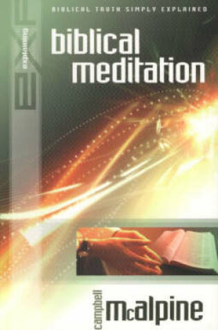 Cover of Explaining Biblical Meditation