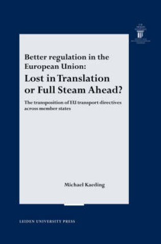 Cover of Better regulation in the European Union