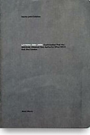 Cover of Letters 2004-2006