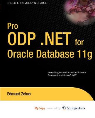 Cover of Pro Odp.Net for Oracle Database 11g