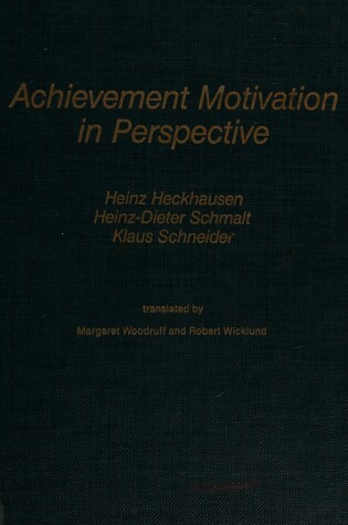 Cover of Achievement Motivation in Perspective