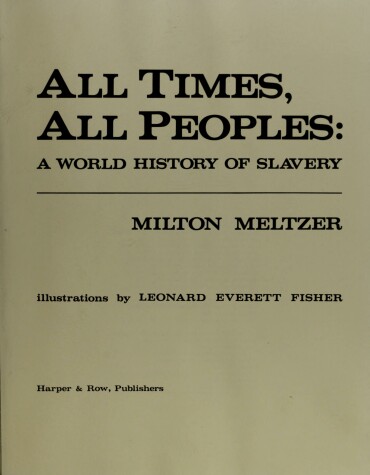 Book cover for All Times, All Peoples