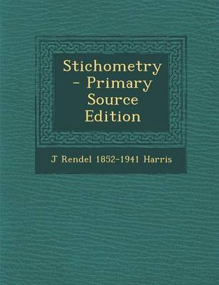 Book cover for Stichometry