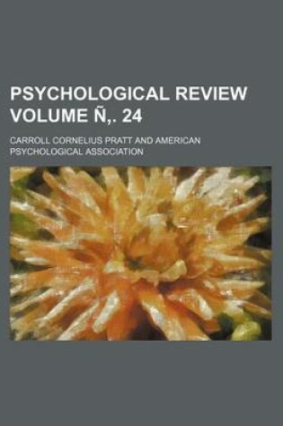 Cover of Psychological Review Volume N . 24