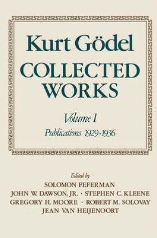 Cover of Kurt Goedel: Collected Works