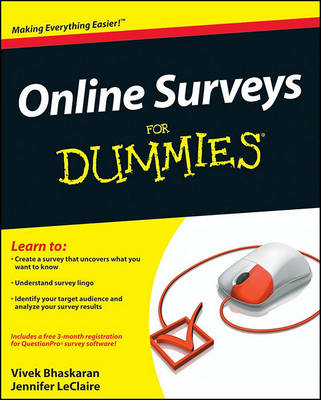 Book cover for Online Surveys For Dummies