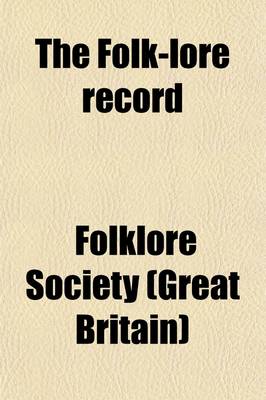 Book cover for The Folk-Lore Record Volume 2