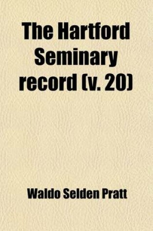 Cover of The Hartford Seminary Record Volume 20