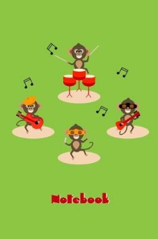 Cover of Cheerful Chimps Rock Band Stage Performance Notebook