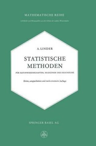 Cover of Statistische Methoden Fur Naturwissenschafter, Mediziner Und Ingenieure