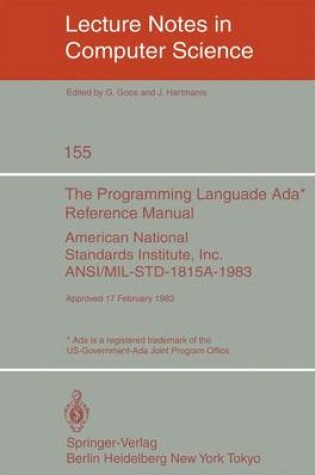 Cover of The Programming Language Ada. Reference Manual
