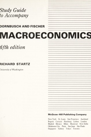 Cover of Study Guide to Accompany Dornbusch and Fischer Macroeconomics