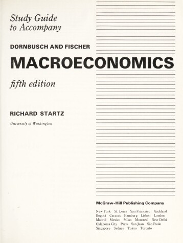 Book cover for Study Guide to Accompany Dornbusch and Fischer Macroeconomics