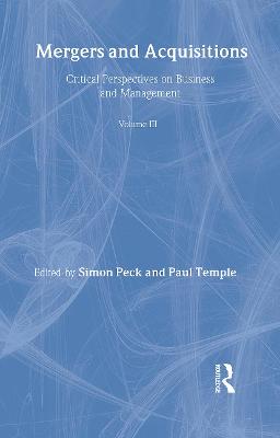 Book cover for Mergers & Acquis Crit Persp V3