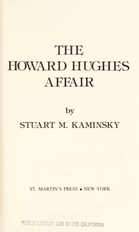 Cover of The Howard Hughes Affair