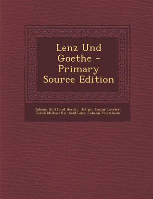 Book cover for Lenz Und Goethe - Primary Source Edition