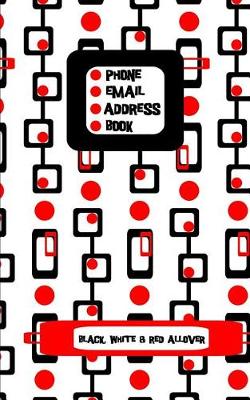 Book cover for Black White and Red Allover Address Book