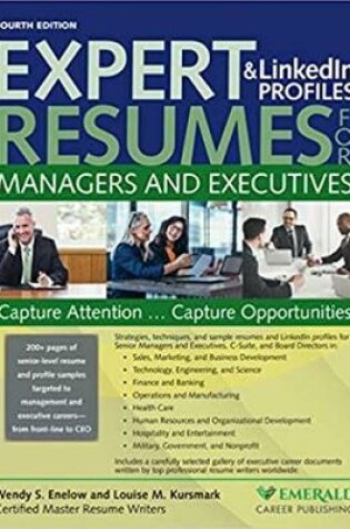 Cover of Expert Resumes & LinkedIn Profiles for Managers and Executives