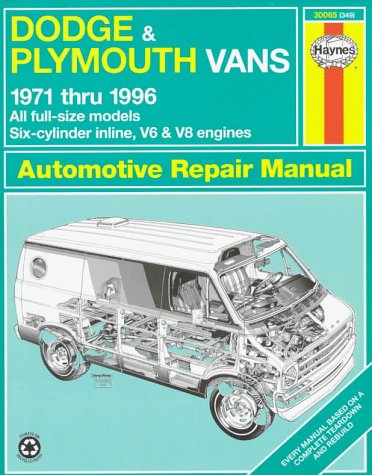 Book cover for Dodge and Plymouth Vans (1971-96) Automotive Repair Manual