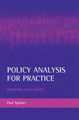 Cover of Policy Analysis for Practice