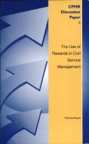 Cover of The Use of Rewards in Civil Service Management