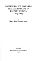 Book cover for British Policy Towards the Amerindians in British Guiana, 1803-73