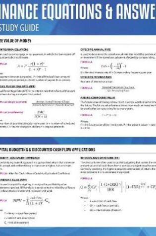 Cover of Finance Equations & Answers