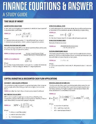 Book cover for Finance Equations & Answers