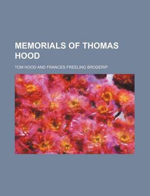 Book cover for Memorials of Thomas Hood Volume 2