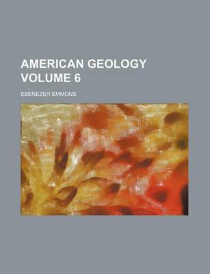 Book cover for American Geology Volume 6