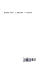 Book cover for Talks with American Students