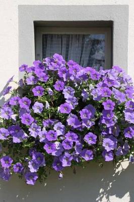 Book cover for Purple Petunias on a Balcony Flower Journal