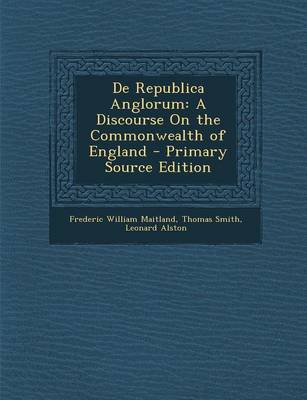 Book cover for de Republica Anglorum