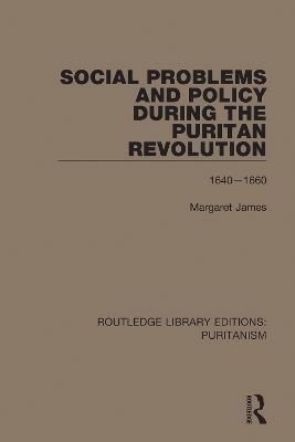 Book cover for Social Problems and Policy During the Puritan Revolution