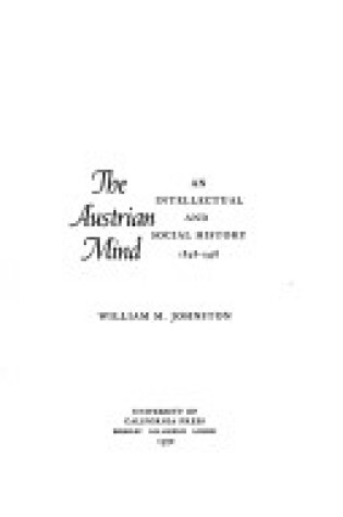 Cover of Austrian Mind