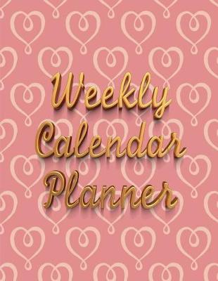 Book cover for Weekly Calendar Planner - 70 Weeks - (8.5 X 11) - Red Heart Pattern