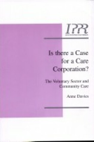 Cover of Case for a Care Corporation?