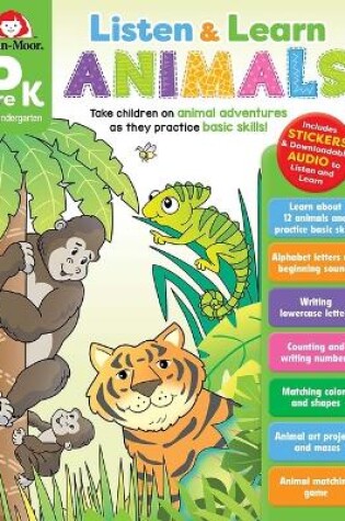 Cover of Animals, Prek Workbook